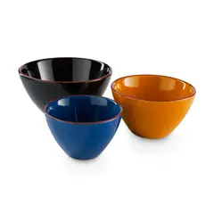 TCHIBO - Juego 3 Bols Colores Gres Esmaltado