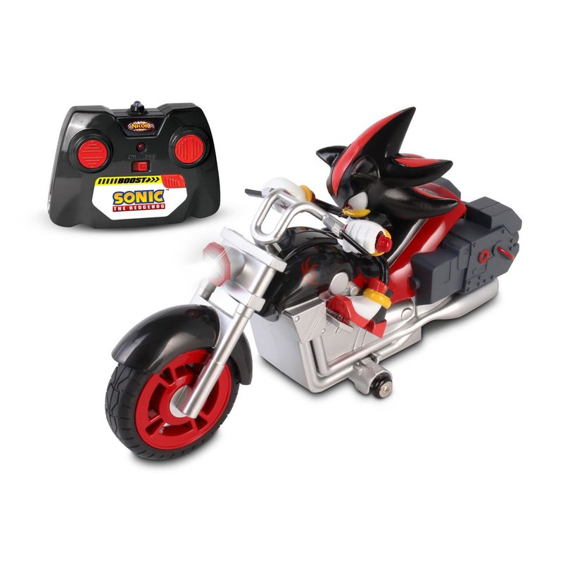 SONIC - Moto Radio Controlada De 20 Cm Con Luces Sonic - Shadow