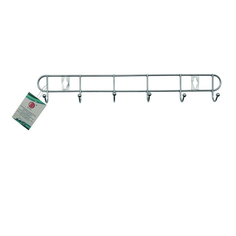 GENERICO - Perchero De Pared Con 6 Ganchos De Acero Inoxidable