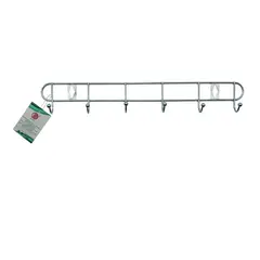 GENERICO - Perchero De Pared Con 6 Ganchos De Acero Inoxidable
