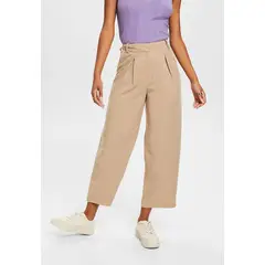 ESPRIT - Pantalones De Lino Acampanados Mujer