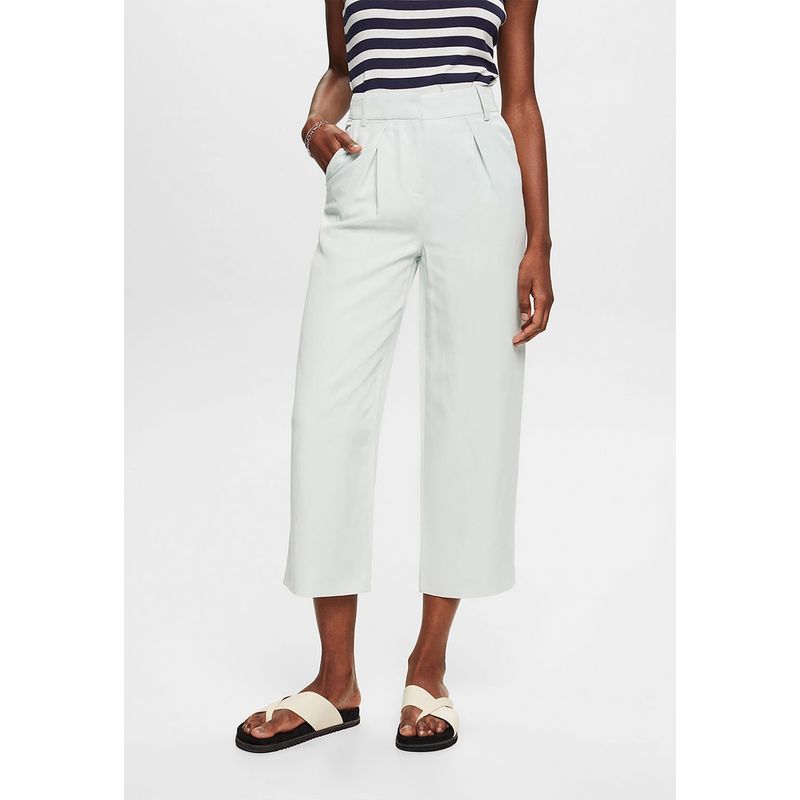 ESPRIT - Pantalones De Lino Acampanados Mujer Esprit ESPRIT