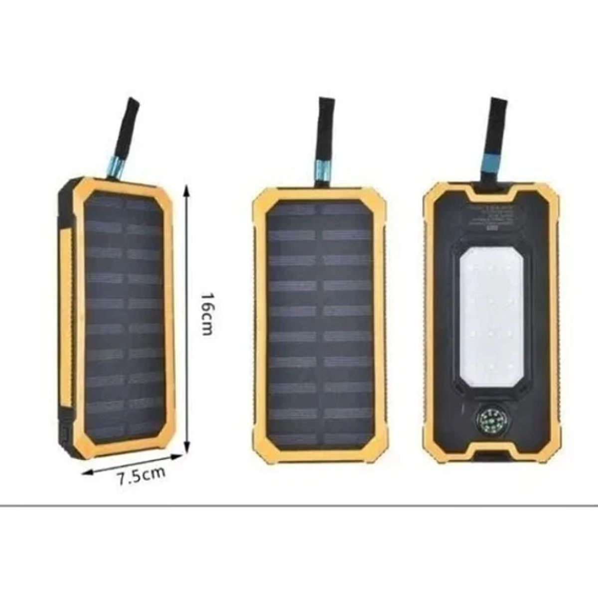 GENERICO - Cargador Portátil Bateria Solar Brújula Aventura 20.000 mAH