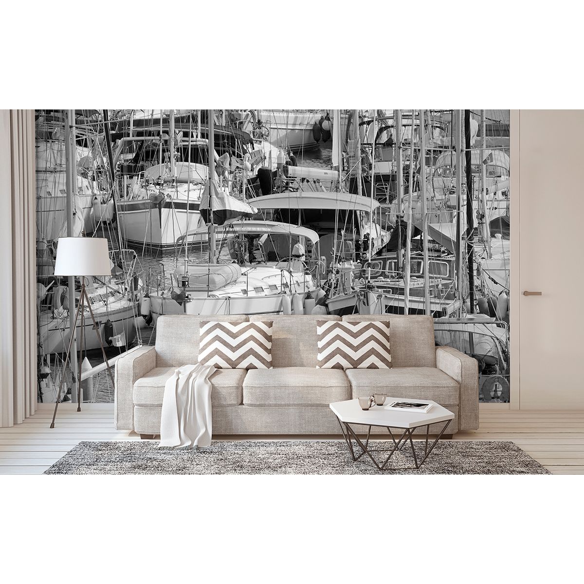 CARPENTER - Papel Mural Black and White Silk 18 2,40x4,02 mts