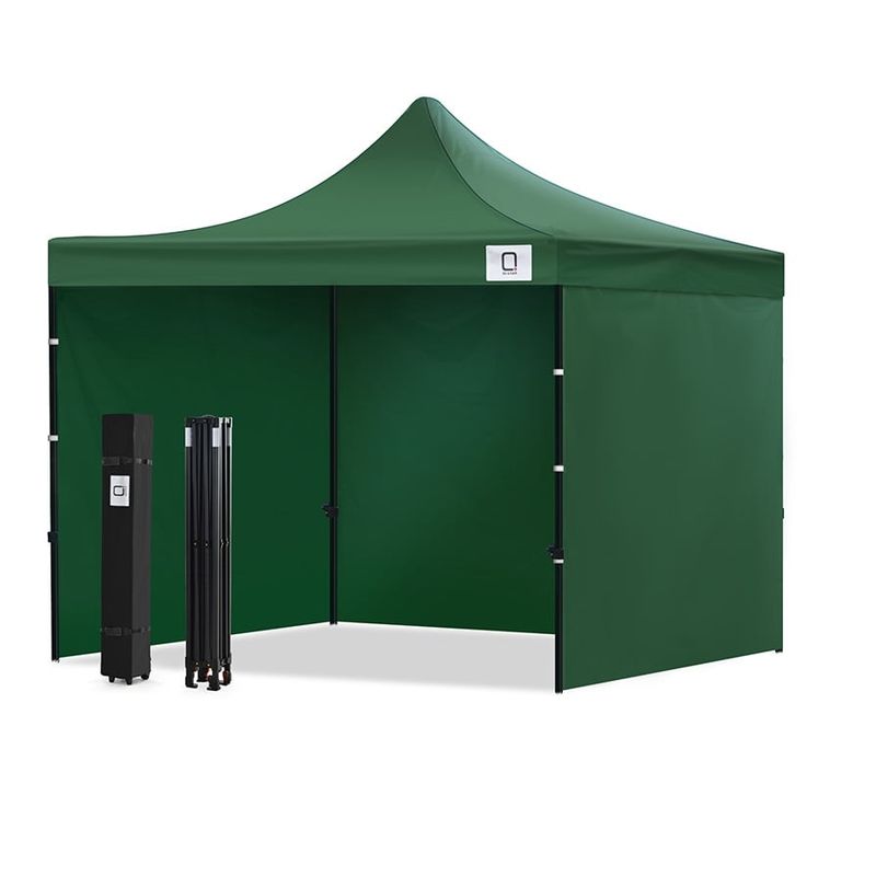 GENERICO - Toldo Plegable 2x2 MTS Con Paredes Laterales Verde  Impermeable