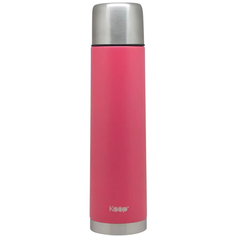 KEEP - TERMO BALA 1 LT RUBBER & ORIGINAL KEEP COLOR ROSADO
