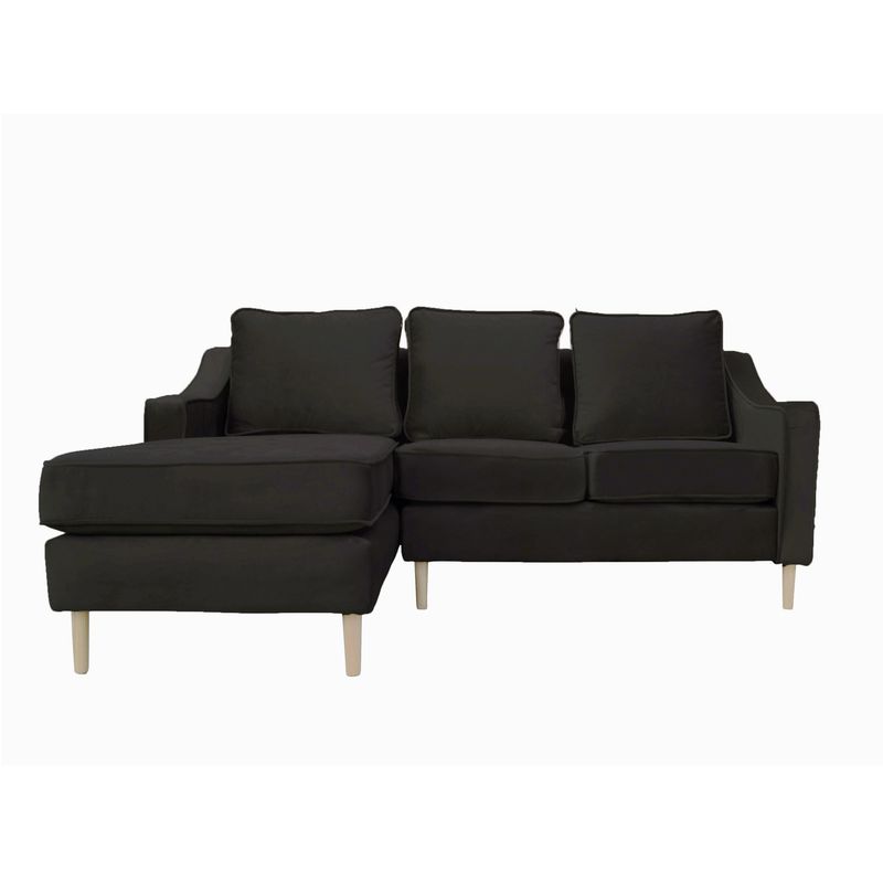 SOFAS HOME - SECCIONAL BARCELONA CHENILLE TIPO LINO  GRAFITO