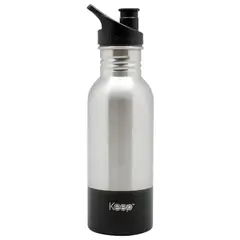 KEEP - BOTELLA MÉTALICA 600ML COLOR NEGRO