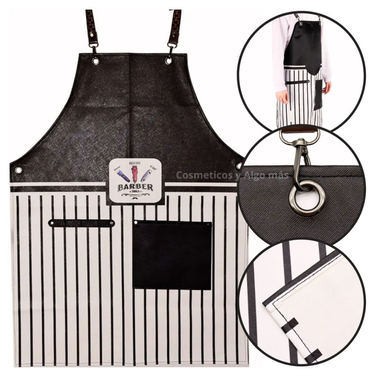 GENERICO - Pechera o delantal impermeable para peluquería y barbería.