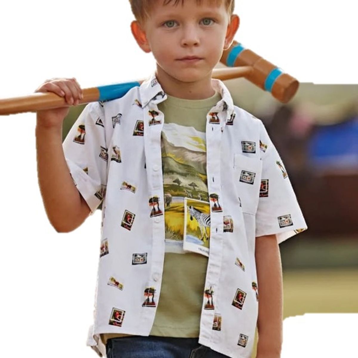 MAYORAL - Camisa de manga corta estampada con algodón sostenible para niño