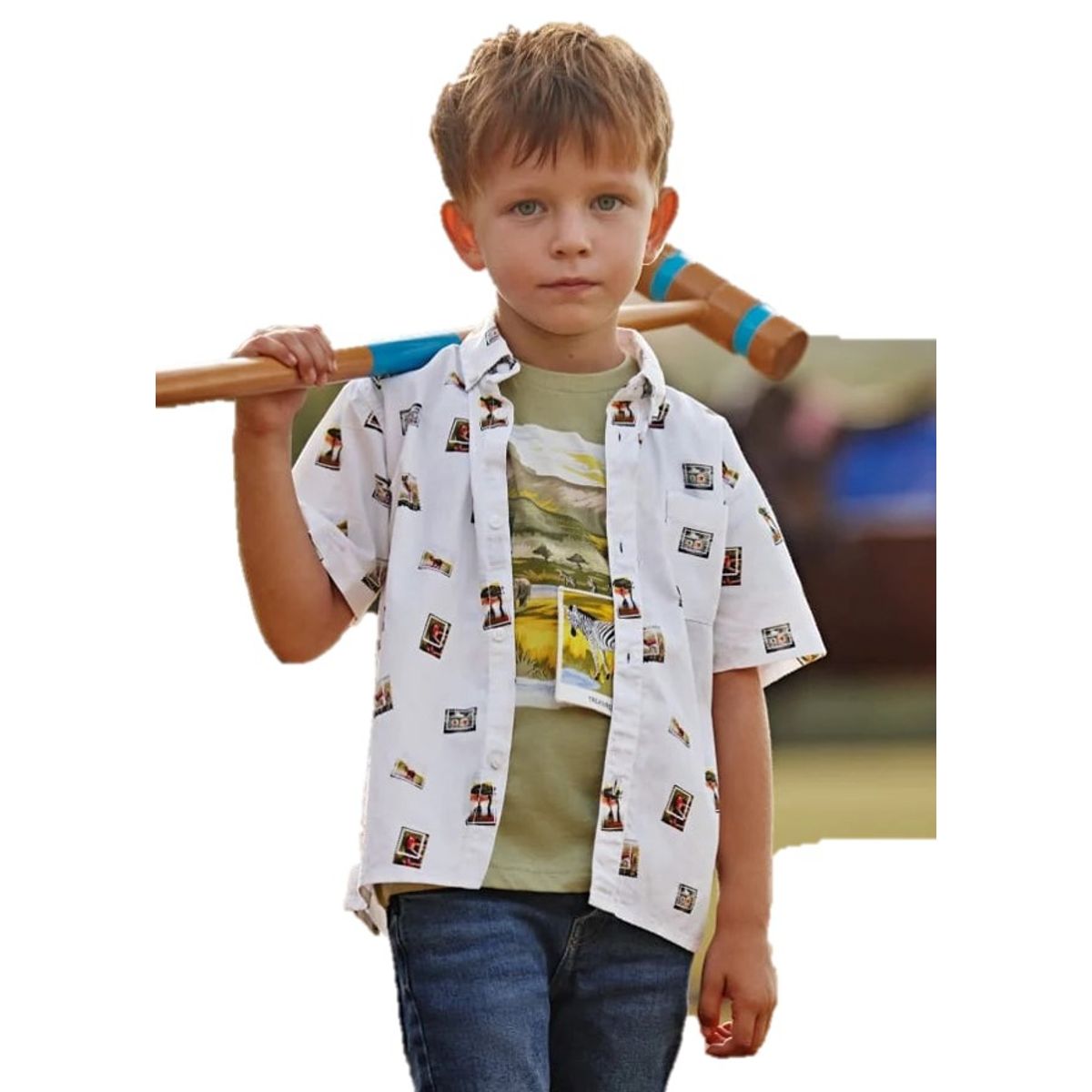 MAYORAL - Camisa de manga corta estampada con algodón sostenible para niño