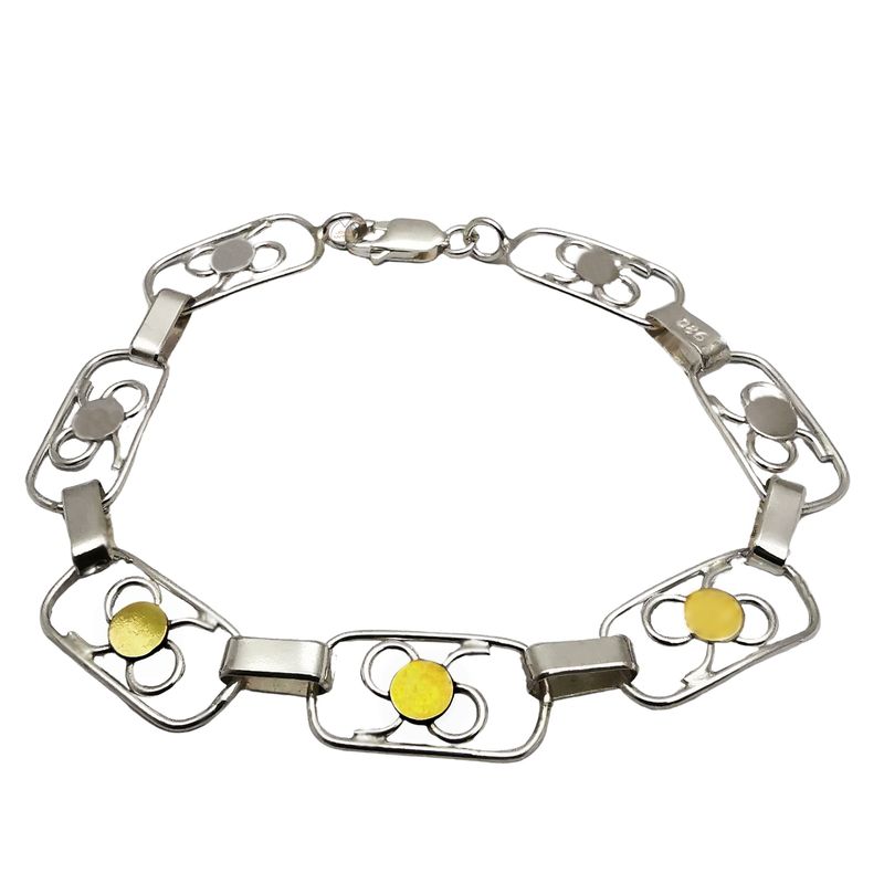 JOYAS MYTOKE - Pulsera Plata Oro 18k Rustica Remolino Nacional Unisex
