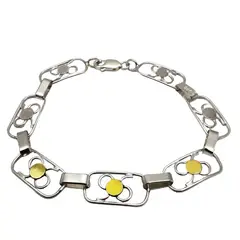 JOYAS MYTOKE - Pulsera Plata Oro 18k Rustica Remolino Nacional Unisex