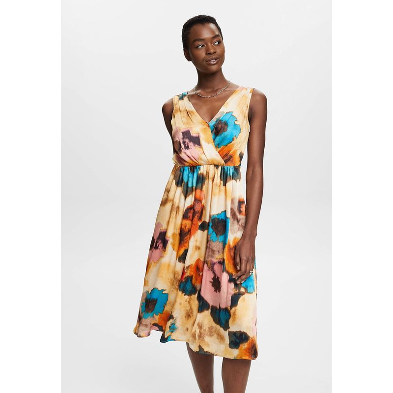 ESPRIT - Vestido Midi Estampado Allover Mujer Esprit ESPRIT