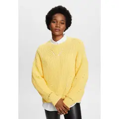 ESPRIT - Sweater Con Diseño Trenzado Mujer