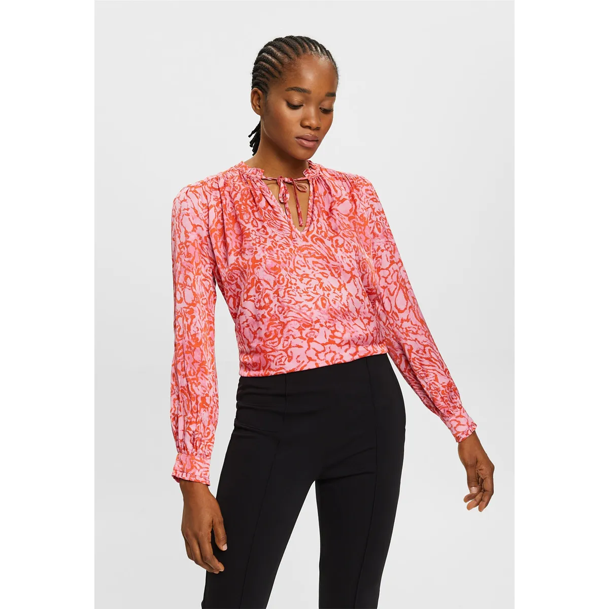 ESPRIT - Blusa Con Lazo En Cuello Mujer Esprit ESPRIT