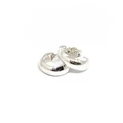 ANDREA COGGIOLA JOYAS - Aros Argolla Bote Pequeña 14mm Plata Fina 925