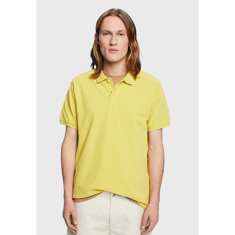 ESPRIT - Polera De Piqué Desgastado Hombre Esprit ESPRIT