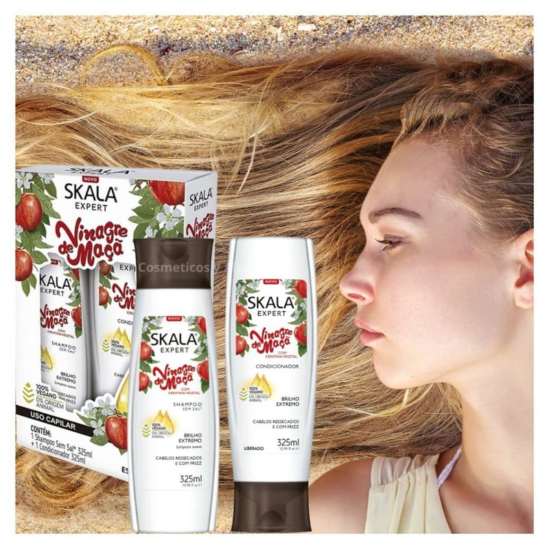 SKALA - Kit champú y acondicionador de la línea vinagre de Manzana Skala