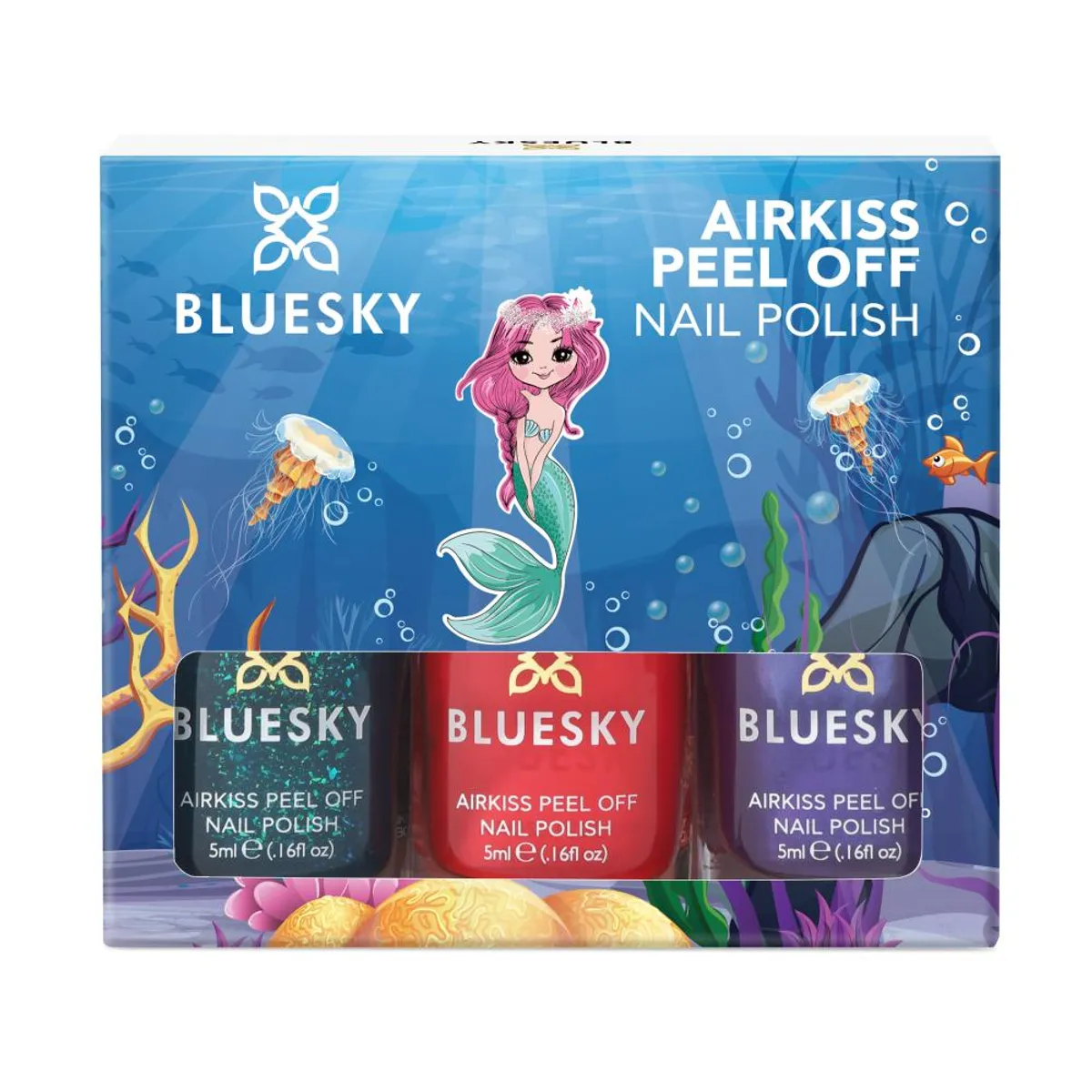 BLUESKY - Kit para Niños Airkiss - Bajo el Mar Peel Off