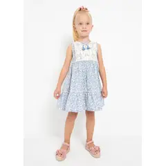 MAYORAL - Vestido con motivo de crochet de algodón para niña