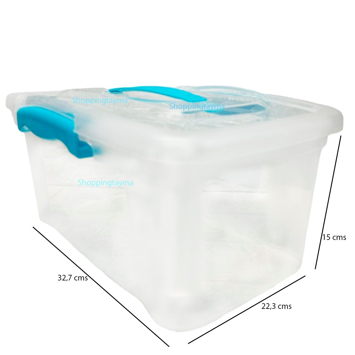 REYPLAST - Caja Organizadora Transparente Con Tapa Y Manilla 6,5 Lts. Pack  4.