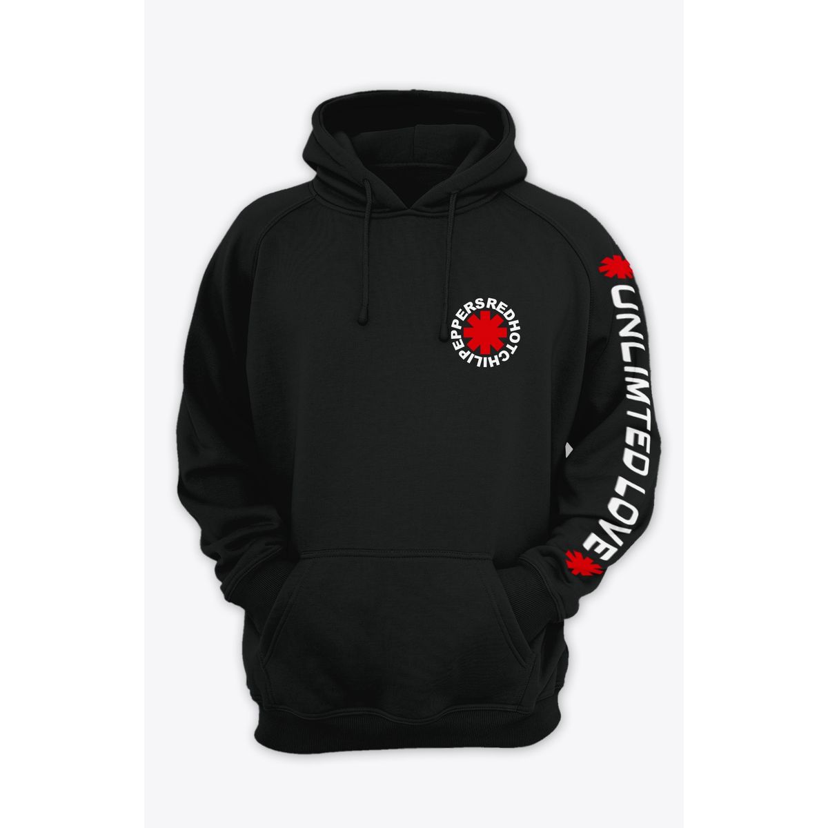 GENERICO - Poleron canguro con capucha estampado Red hot chili Peppers