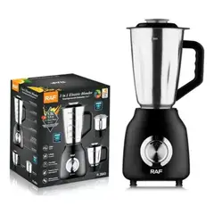 RAF - LICUADORA 3 EN 1 VASO DE METAL RESISTENTE 1,5 LITROS 2843