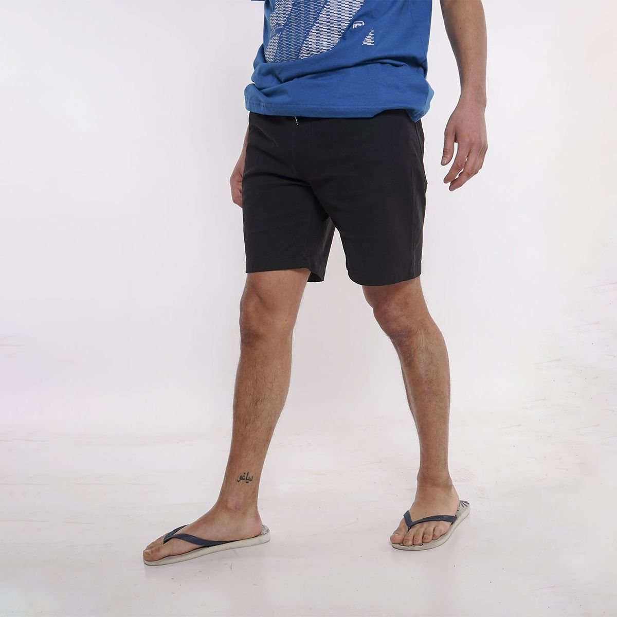 GANGSTER - Short Canvas Liso Negro Gangster