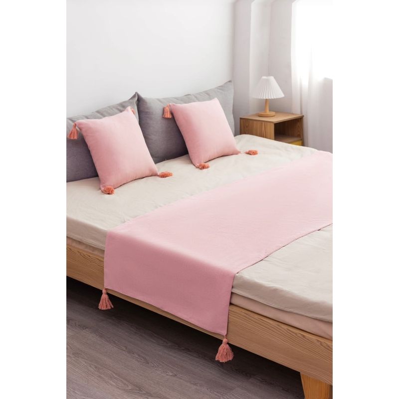 ANGELES DEL HOGAR - Pieceras con Borla + 2 Fundas De Cojin 2 plazas/King
