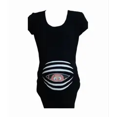 DMOM - Polera Maternal Estampada color negro