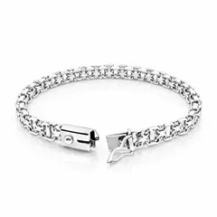 JOYAS MYTOKE - Pulsera Brazalete Plata 980 Broche Cajon Martele Unisex