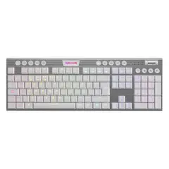 REDRAGON - Teclado Mecánico Horus FS K618SP Blanco Inalambrico