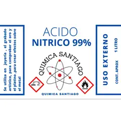 GENERICO - Ácido Nítrico Puro Decapado Oro Plata , Aguafuerte 1 Litro