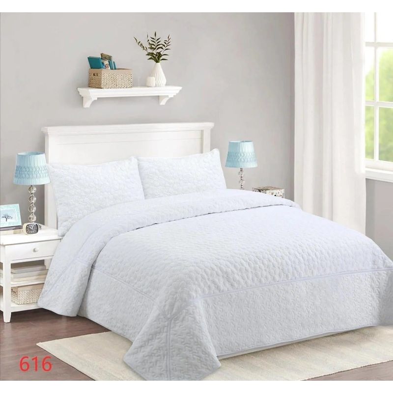 ANGELES DEL HOGAR - Cubrecama MicroPlush 2 Plazas Blanco