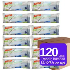 GENERICO - Trapero Húmedo Desechable Para Pisos 120unds Por Mayor