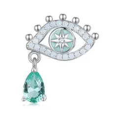 GENERICO - Charm plata - Ojo turquesa
