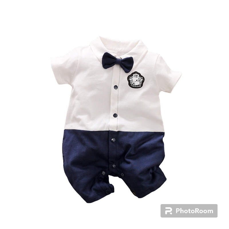 ANGO - Enterito bebe VERANO Gentleman Club Yate Blanco y Azul