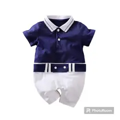 ANGO - Enterito bebe VERANO Gentleman POLO AZUL
