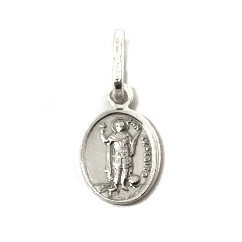 ANDREA COGGIOLA JOYAS - Colgante Medalla San Expedito Mini Plata Fina 925