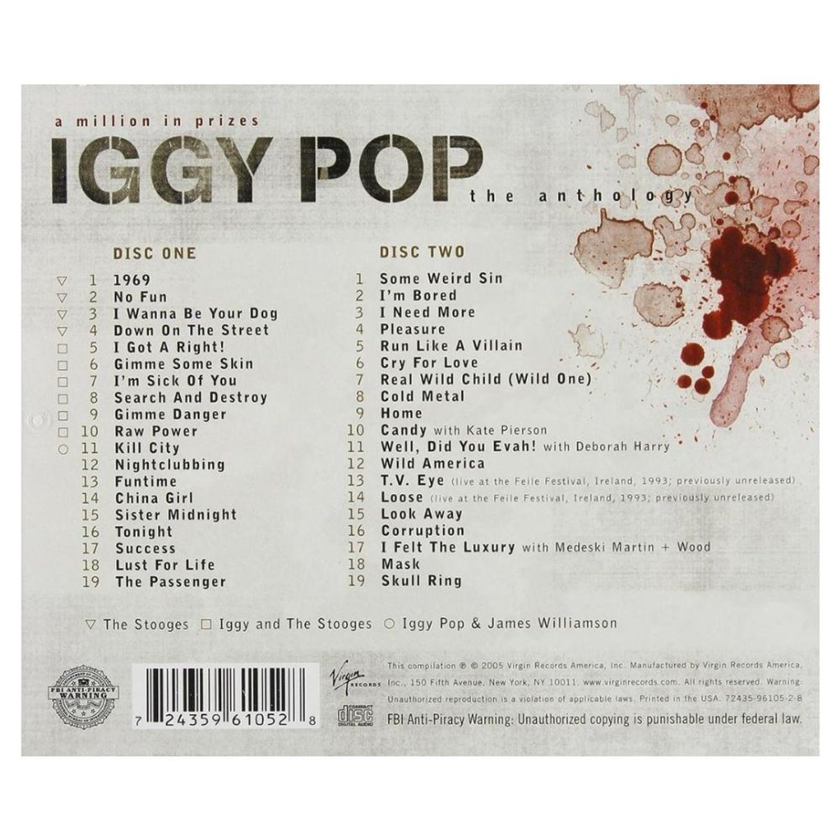 HITWAY MUSIC - IGGY POP - A MILLION IN PRIZES ANTHOLOGY (2CD) - CD HITWAY MUSIC