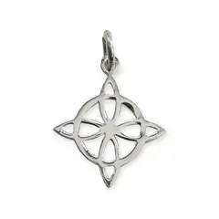 ANDREA COGGIOLA JOYAS - Colgante Nudo De Bruja Calado Plata Fina 925