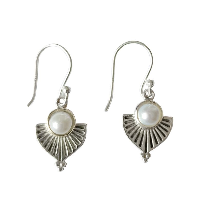 ANDREA COGGIOLA JOYAS - Aros Hari Perla De Río Plata Fina 925