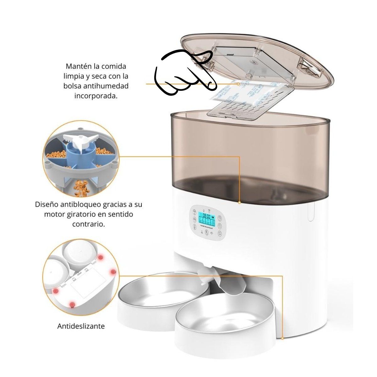 GENERICO - Bolsas Antihumedad Dispensador Comida Gatos 6 Unidades.