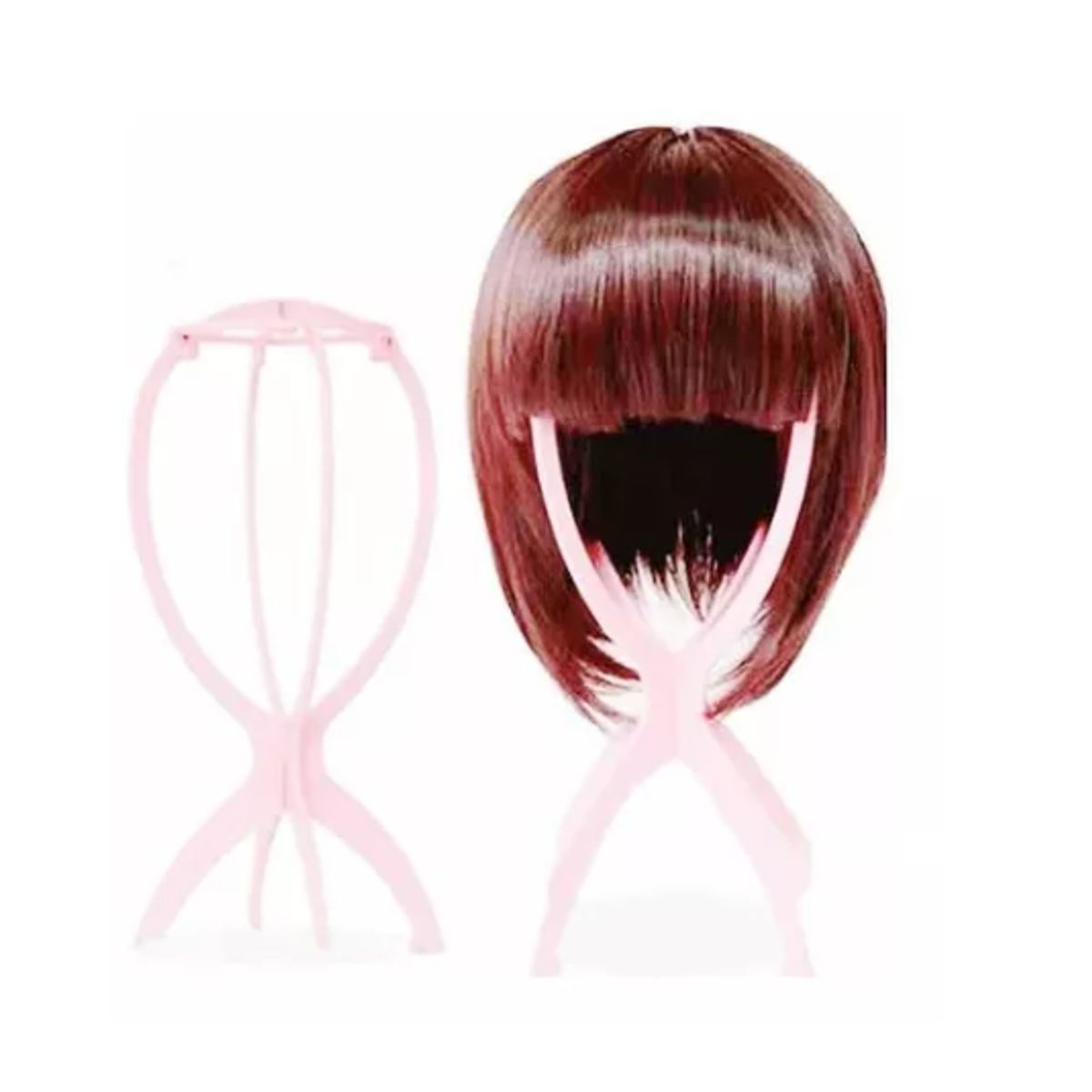 GENERICO - Soporte De Exhibición Para Peluca Color Rosa.