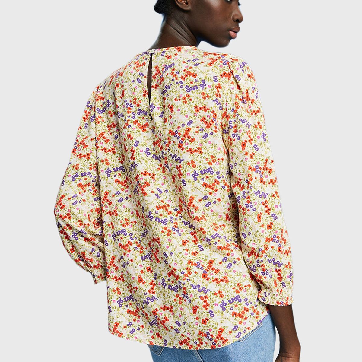 ESPRIT - Blusa Estampada Floral Con Mangas Ajustadas Mujer Esprit ESPRIT