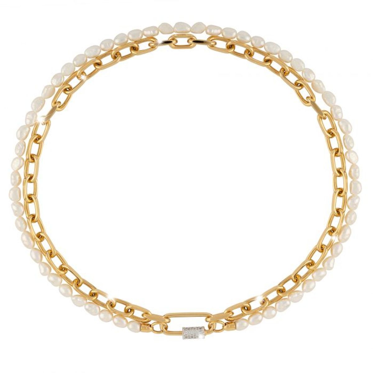 REBECCA CHILE - Collar de Oro y Perlas Modelo Palermo