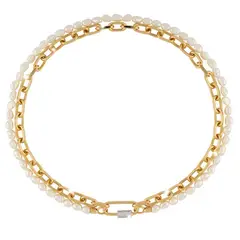 REBECCA CHILE - Collar de Oro y Perlas Modelo Palermo