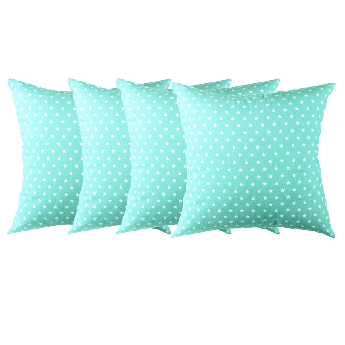 MASEL - Set 4 Cojines Lona Mini Estrellitas  50X50 azul