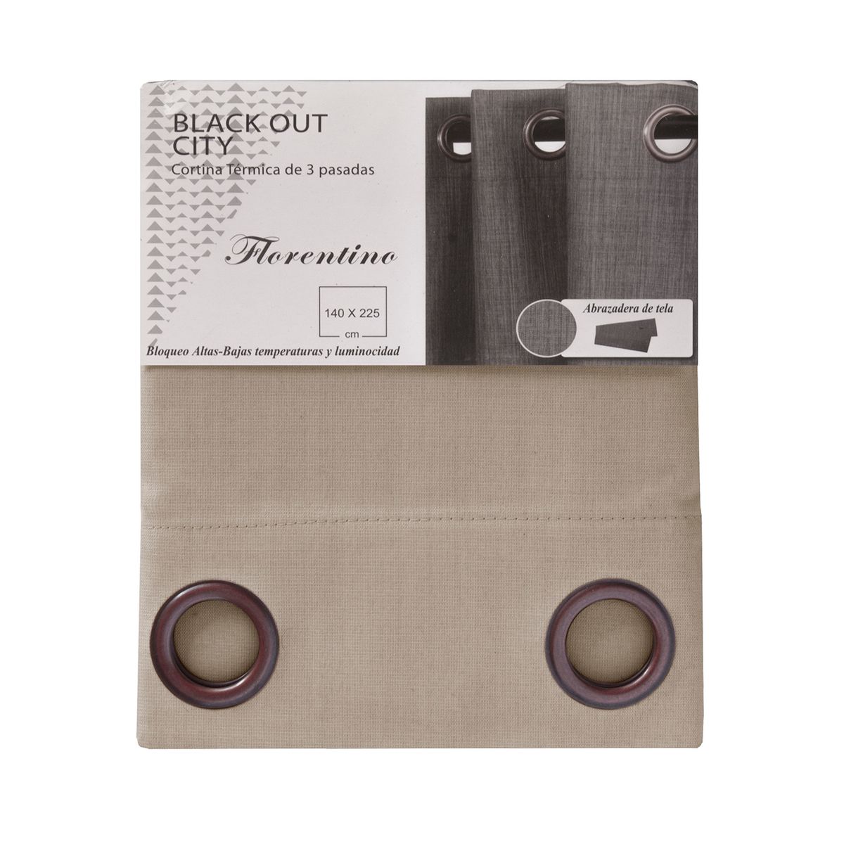 MASEL - Cortina Black Out 140X225 City Bamboo